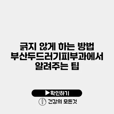 긁지 않게 하는 방법 부산두드러기피부과에서 알려주는 팁