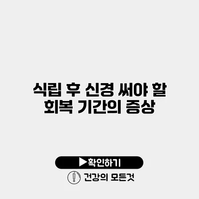 식립 후 신경 써야 할 회복 기간의 증상