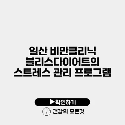 일산 비만클리닉 블리스다이어트의 스트레스 관리 프로그램