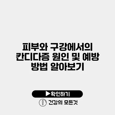 피부와 구강에서의 칸디다증 원인 및 예방 방법 알아보기