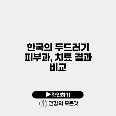 한국의 두드러기 피부과, 치료 결과 비교