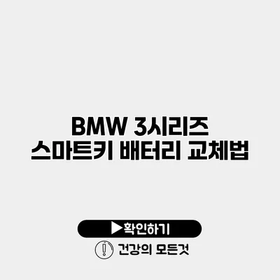 BMW 3시리즈 스마트키 배터리 교체법
