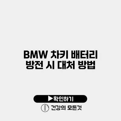 BMW 차키 배터리 방전 시 대처 방법