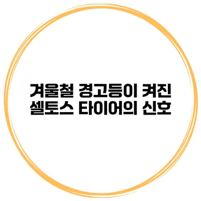 겨울철 경고등이 켜진 셀토스 타이어의 신호