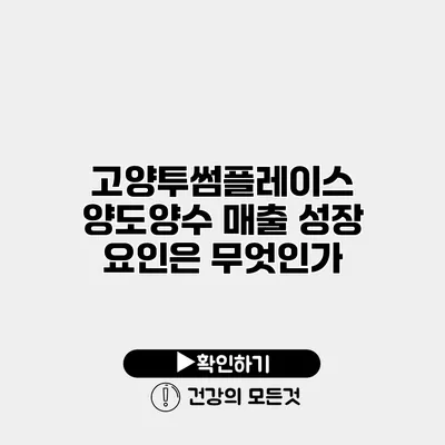 고양투썸플레이스 양도양수 매출 성장 요인은 무엇인가?