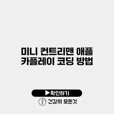 미니 컨트리맨 애플 카플레이 코딩 방법