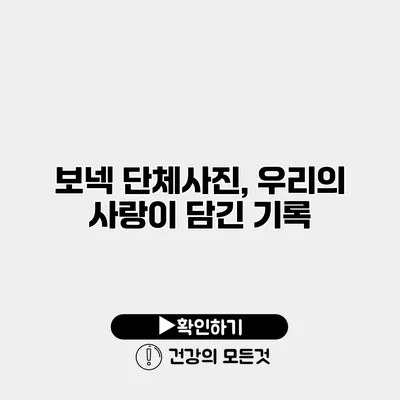 보넥 단체사진, 우리의 사랑이 담긴 기록