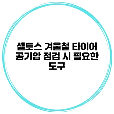 셀토스 겨울철 타이어 공기압 점검 시 필요한 도구