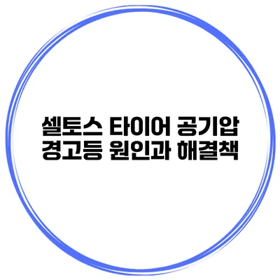 셀토스 타이어 공기압 경고등 원인과 해결책