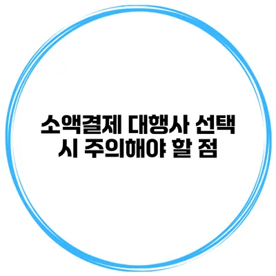 소액결제 대행사 선택 시 주의해야 할 점