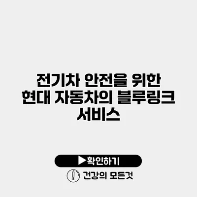 전기차 안전을 위한 현대 자동차의 블루링크 서비스